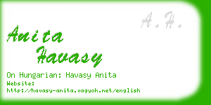 anita havasy business card